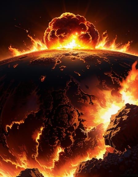 Thermonuclear Sunset: Hyper-Realistic Digital Art