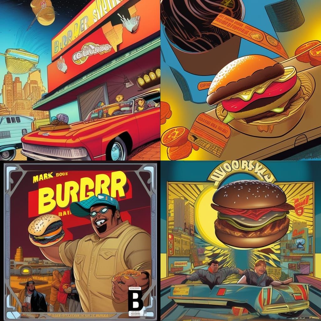 Good Burger in Comic Book Art Style