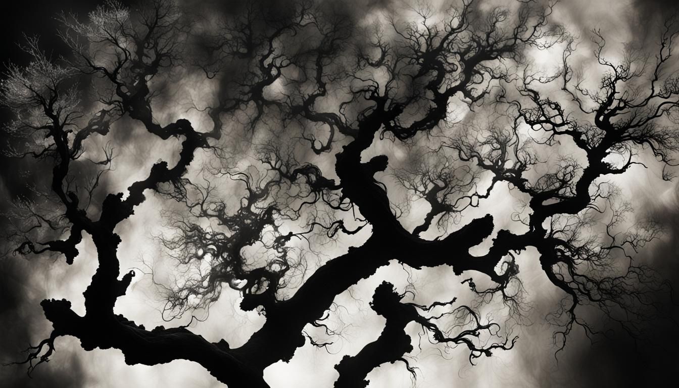 Ethereal Double Exposure Masterpiece in Velvety Blackness