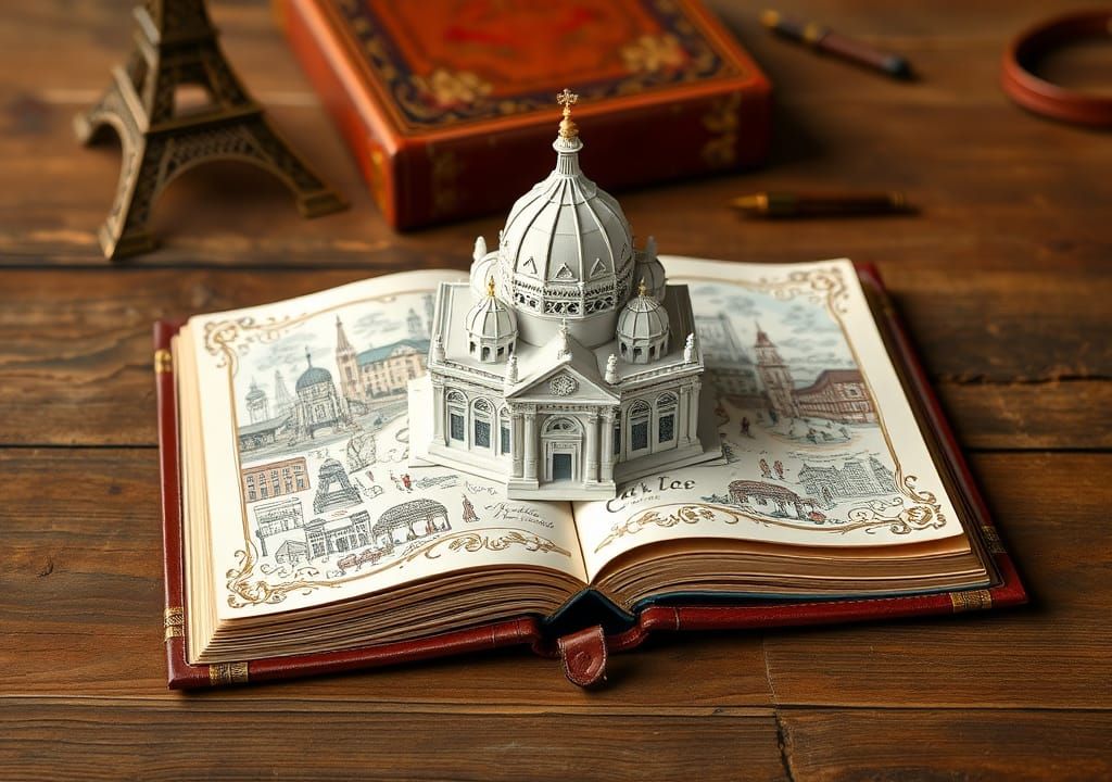 Paris Guidebook with 3D Sacré-Cœur Pop-Up