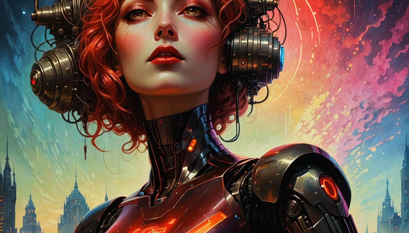 Metropolis Robot Maria in Naif Academic Style