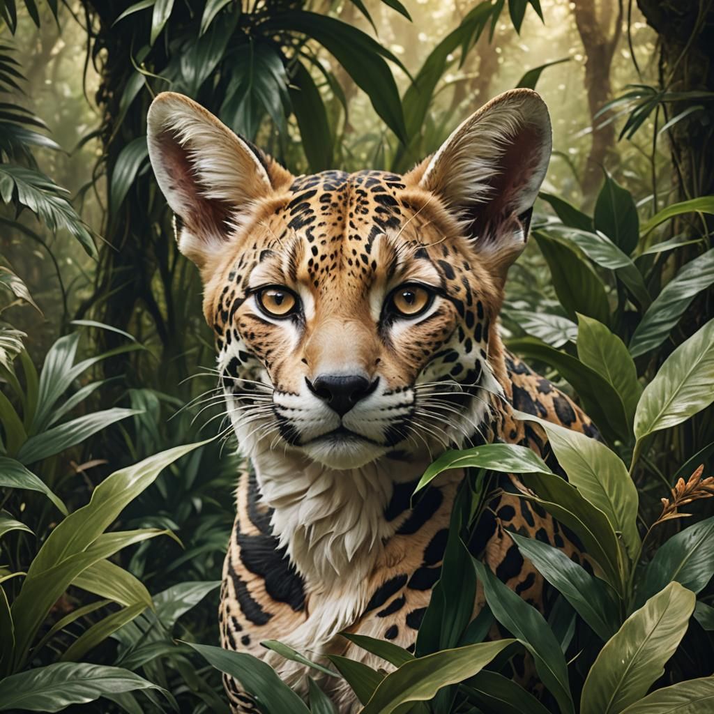 Terra Ultima Creature in Jungle: Hyperrealistic Digital Art