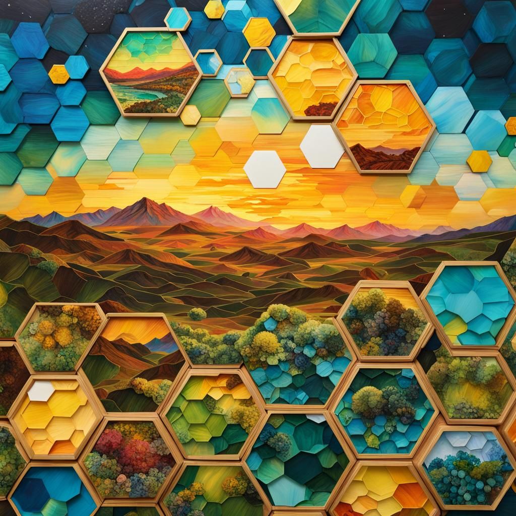 Catan Landscape in Van Gogh Style