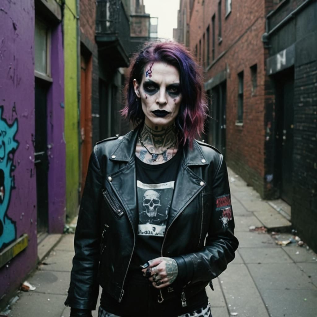 Zombie Chic Goth Girls in 90s Grunge Polaroid