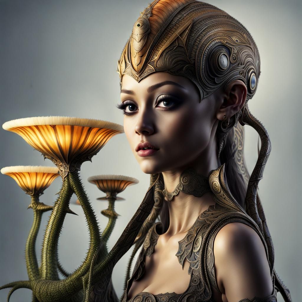 Photorealistic Aliens in Subdued Eldritch Lighting