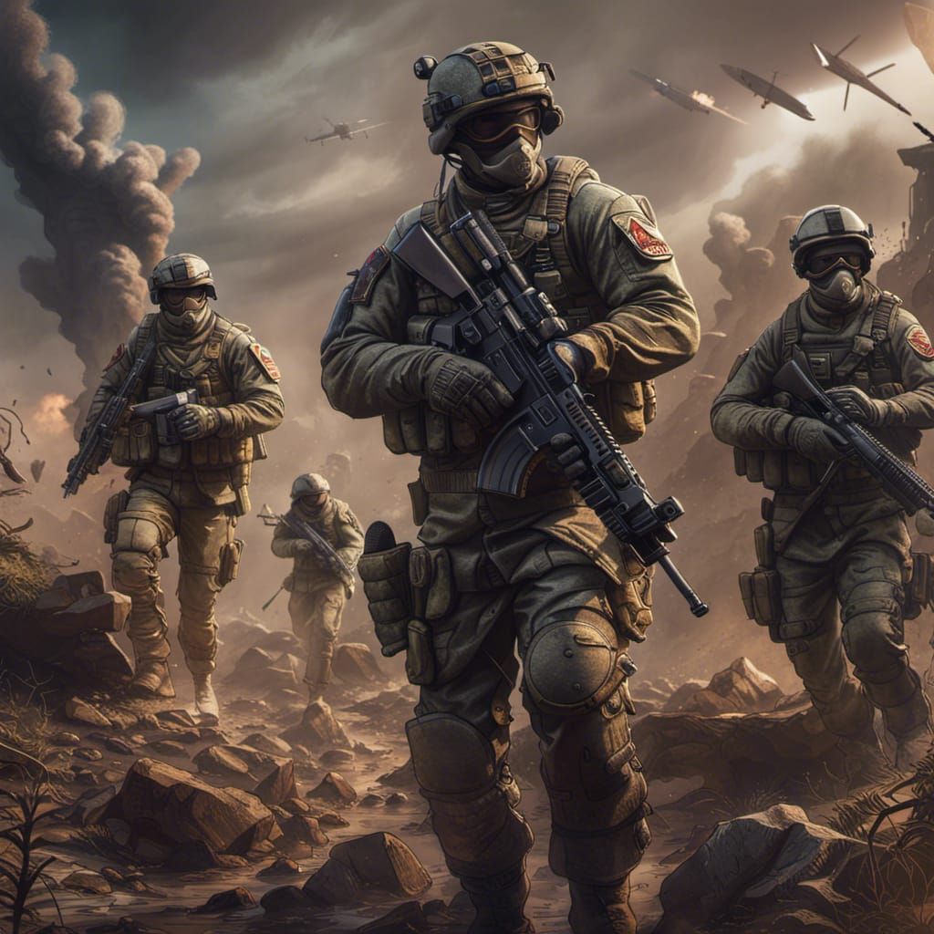 Detailed American Assault Infantry Concept Art