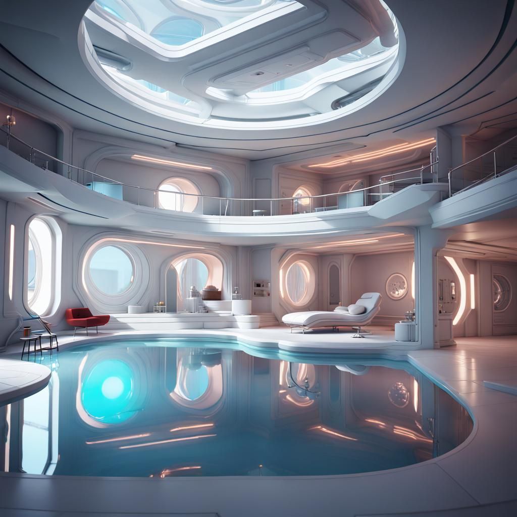 USS Enterprise: Minimalist Futuristic Architecture in 8K