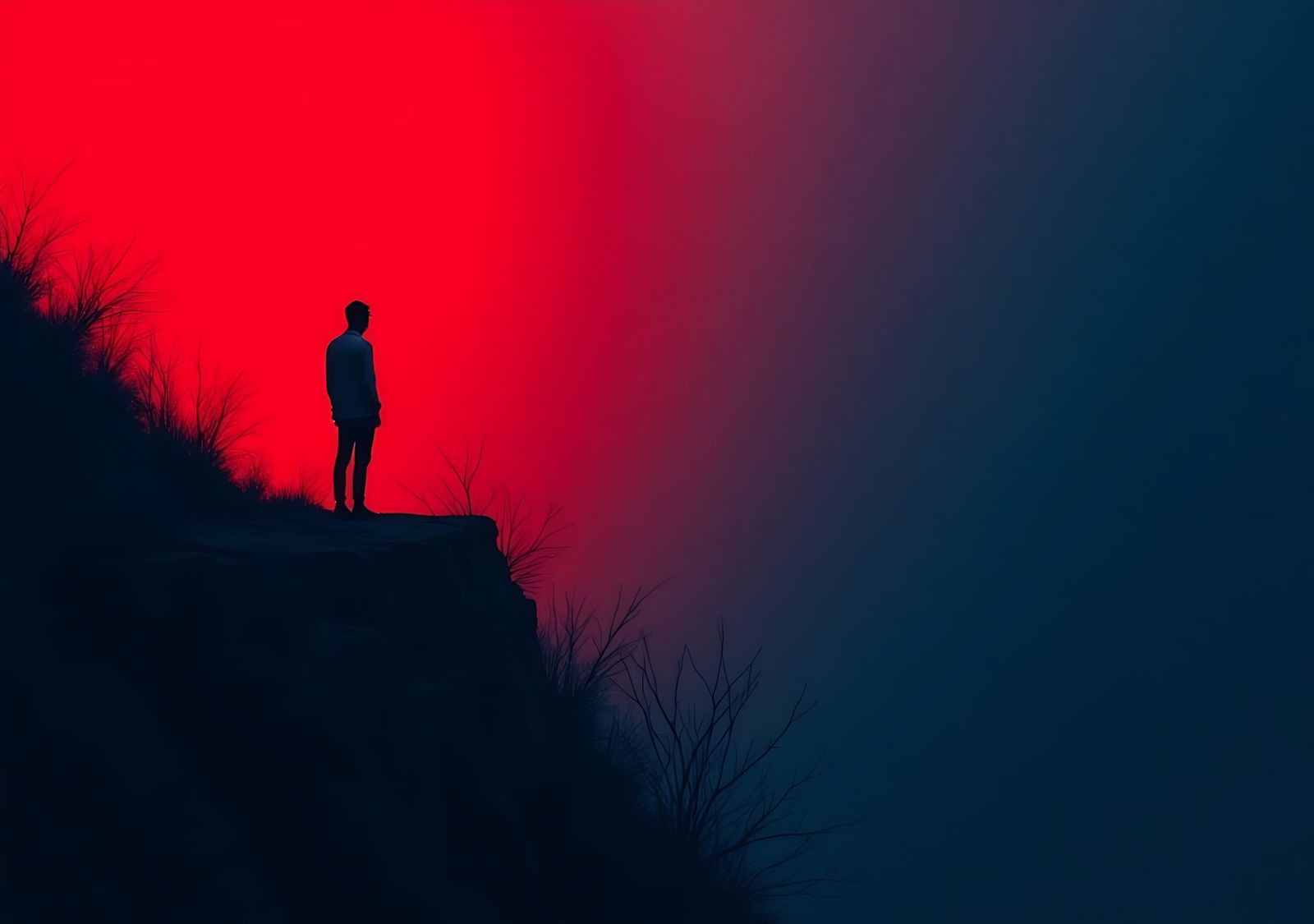 Minimalist Data Meld in Bleak Contrast