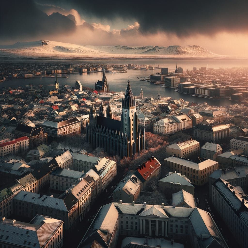 Northern European Capitals Panoramic View