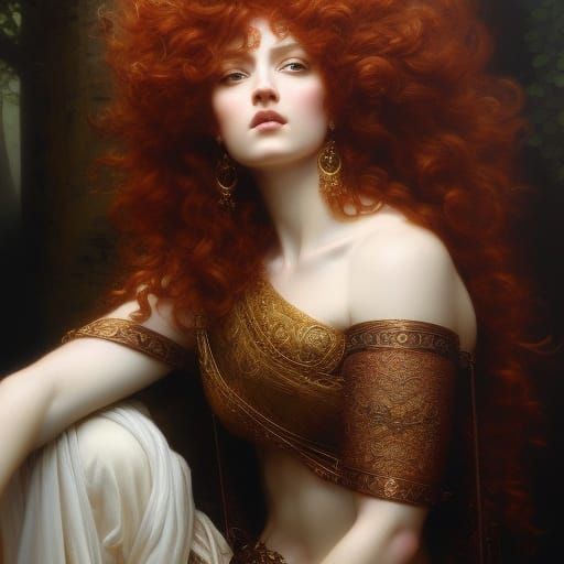 Rococo Goddess Portrait with Dramatic Lighting