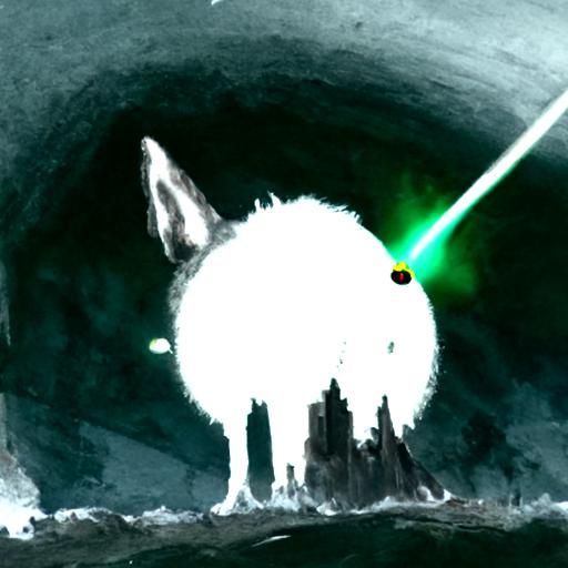 Dog on Moon Destroys Earth with Laser Eyes