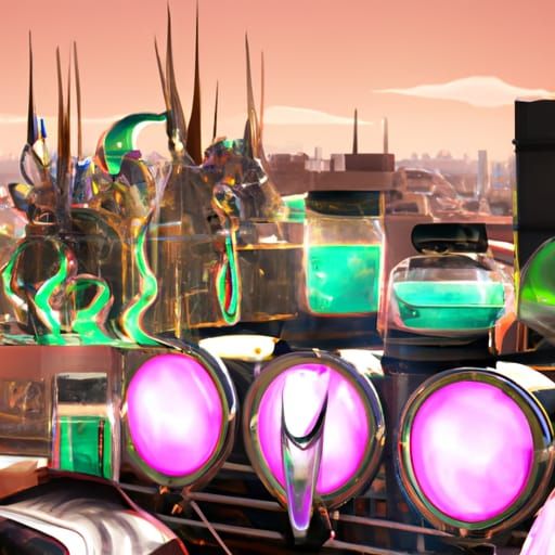 Detailed Matte Painting of Beauty Products