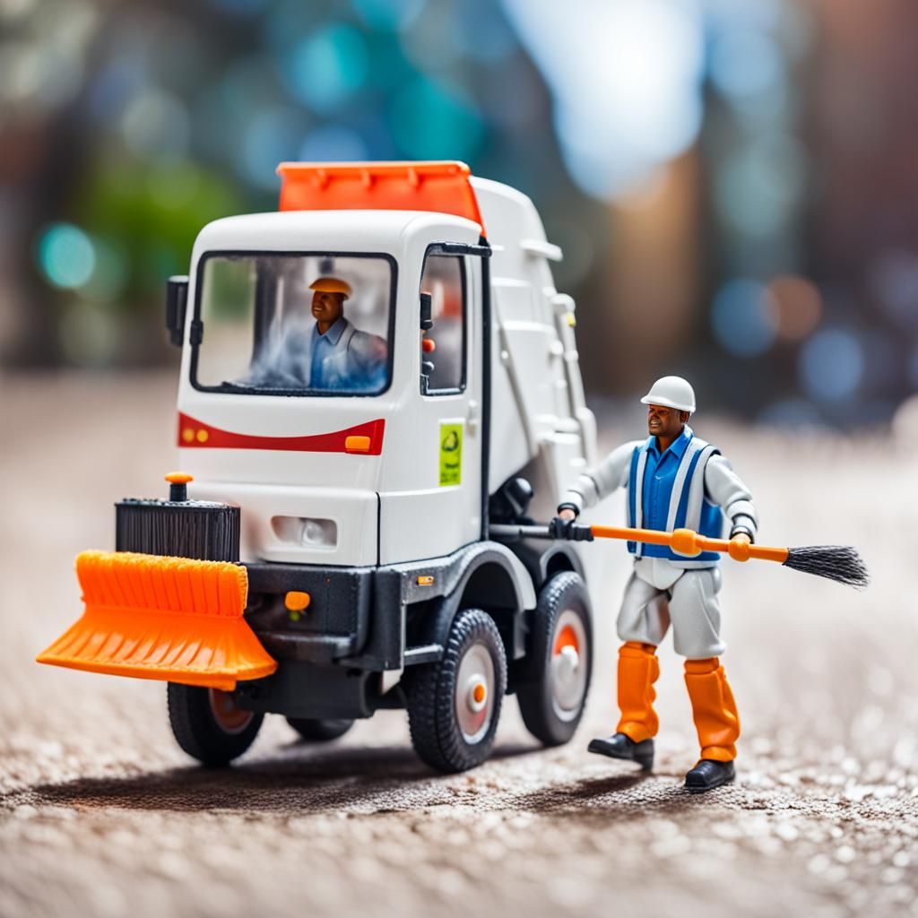 Street Sweeper Action Figure in Professional Photo