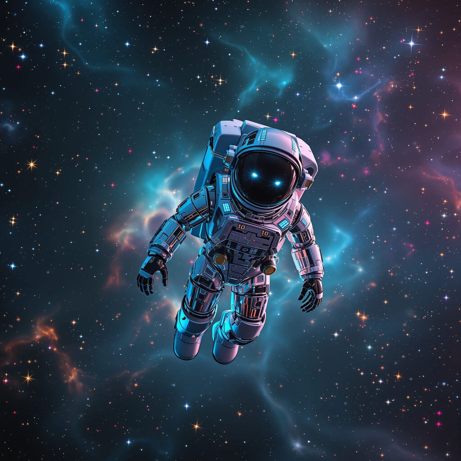 Robot Photographer Captures Astronaut in Retro-Futurist Spac...