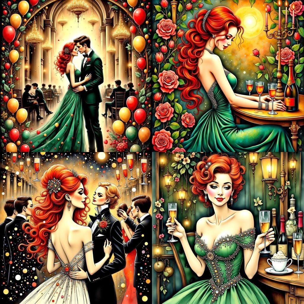 A Young Woman Finds Love at a Retro-Themed Gala in Vibrant C...