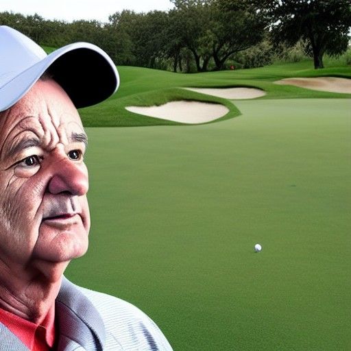 Realistic Portrait of Sad Golfer on Hole 18