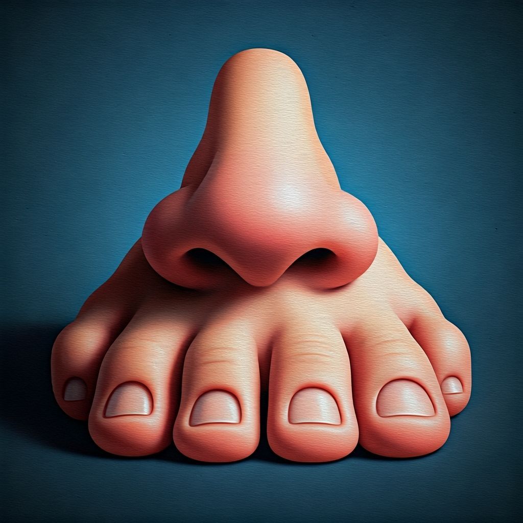 Funny Pop Art Toe Nose Hybrid in Vibrant Colors