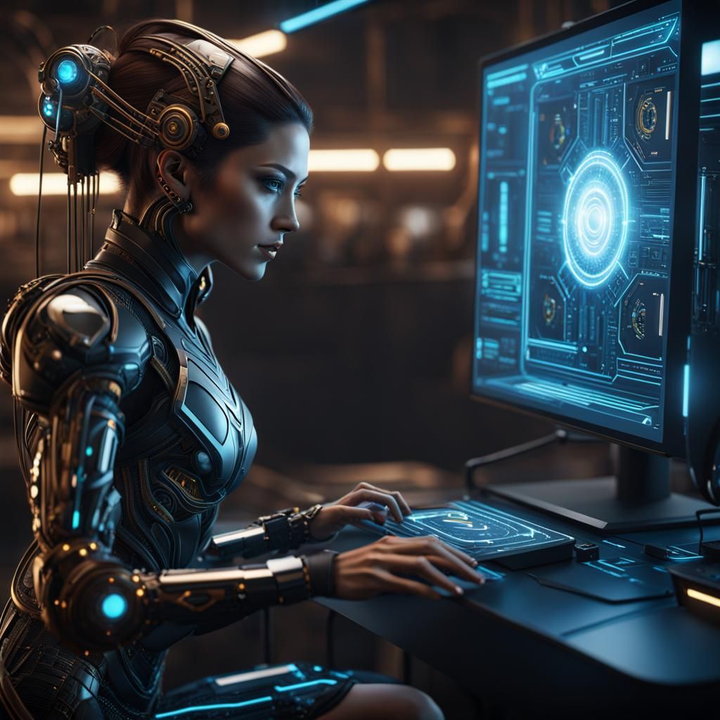 Humanoid Creating Quantum Computer Interface