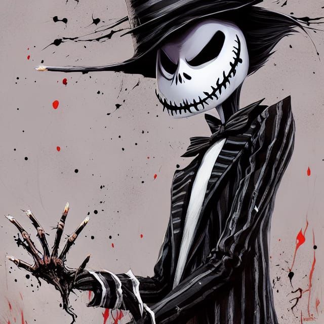 Terrifying Jack Skellington Speedpaint in Horror Style