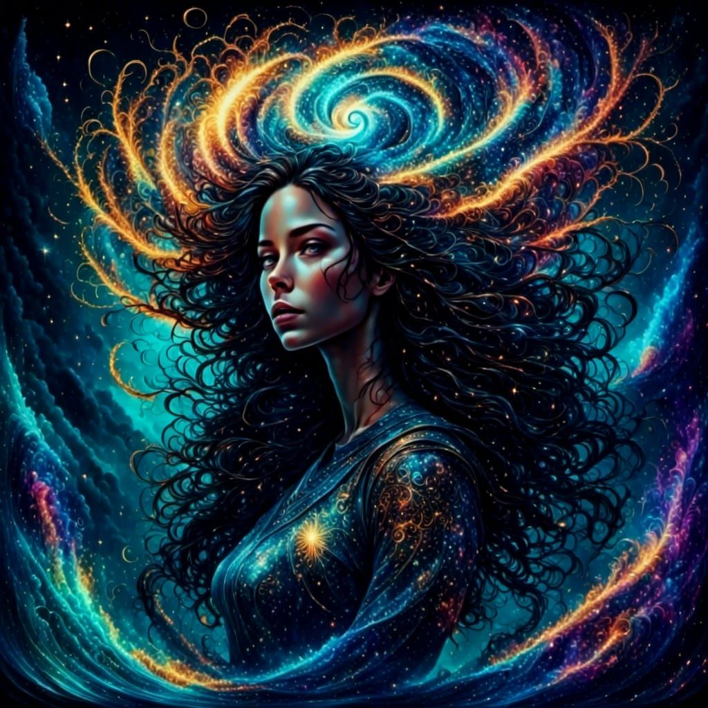 Angelic Being in Graffiti Art Style