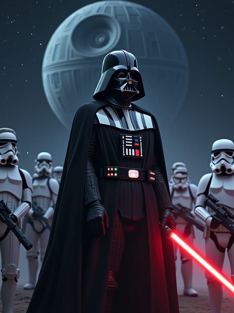Darth Vader Dominates the Galactic Landscape in Cinematic HD...