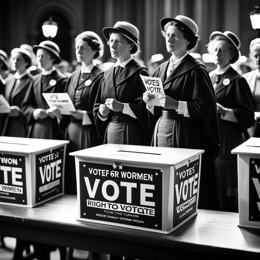 Suffragettes Campaigning for the Vote: Hyper-Realistic 3D