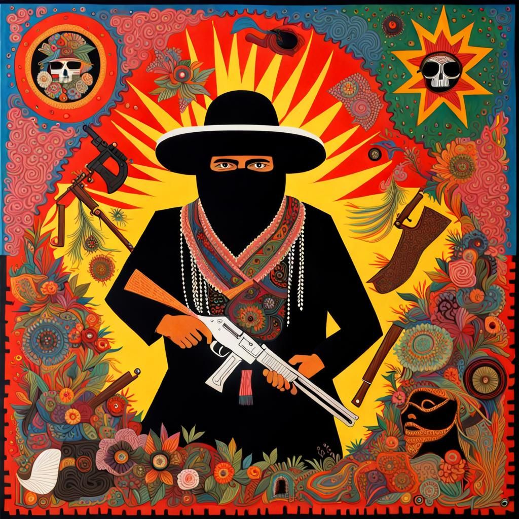 Zapatista Uprising 1994: Psychedelic Maximalism Art