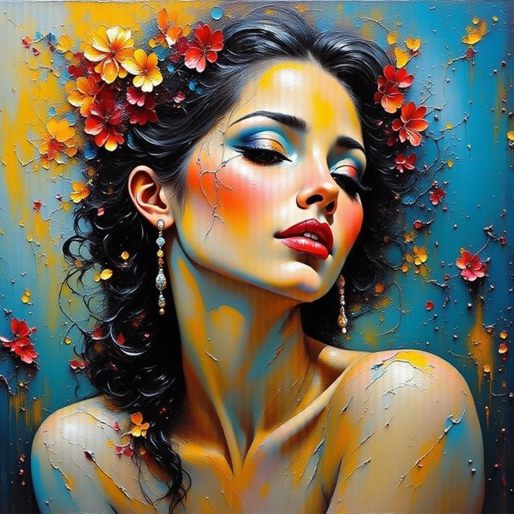 Impasto Portrait with Heavy Texture