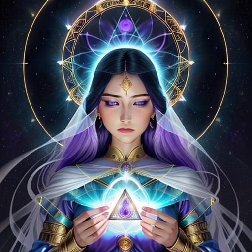 Angel of Elements in Surrealist Style