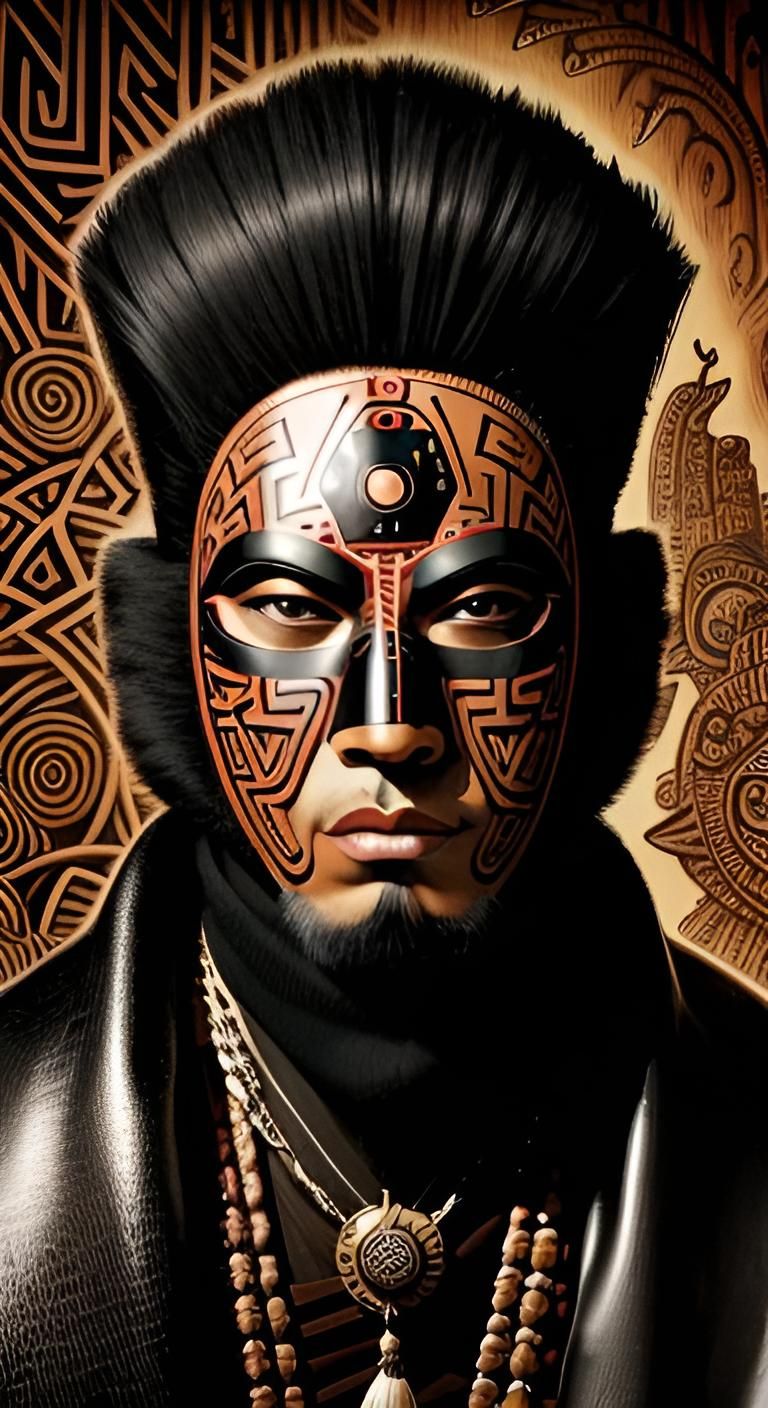 Tribal art portrait