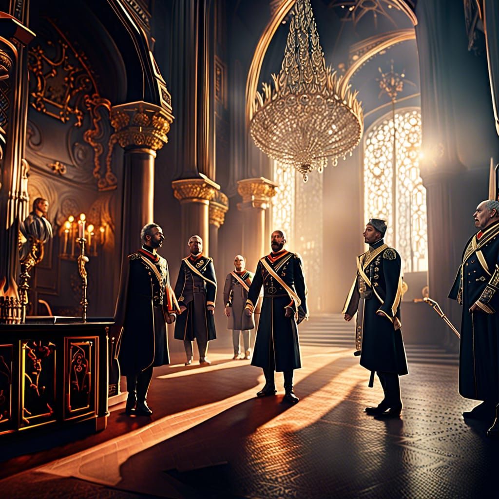 Royal Court: Detailed Digital Painting with Raytraced Lighti...
