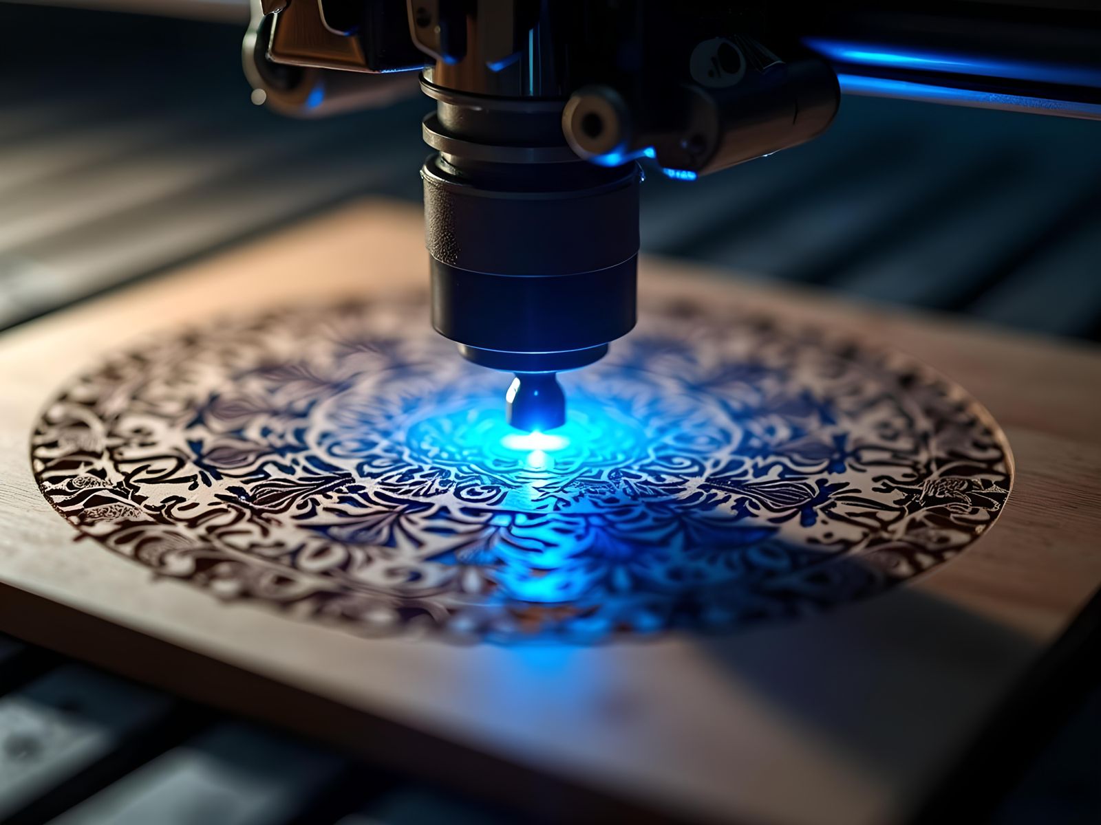 Laser Engraving Machine in Action: Cinematic Close-Up