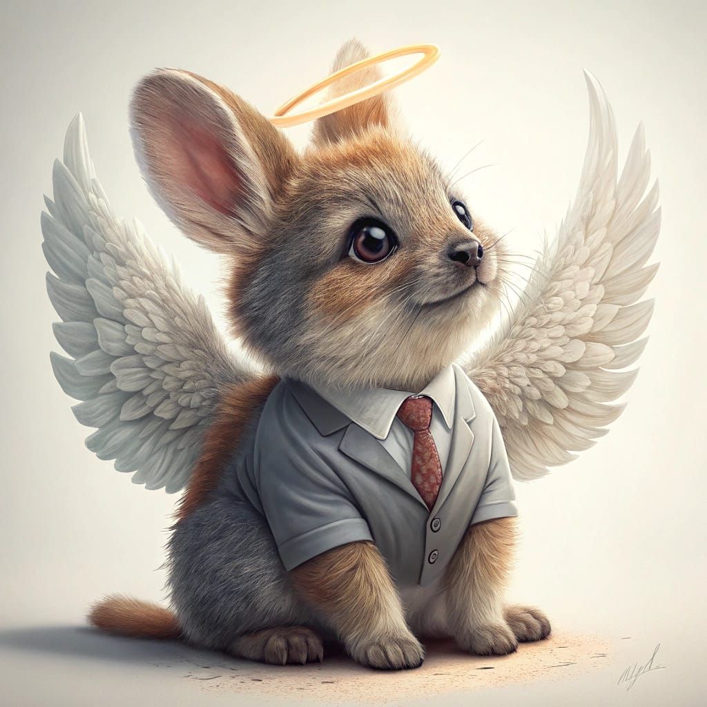 Enchanted Studio Portrait of a Whimsical Hybrid Creature