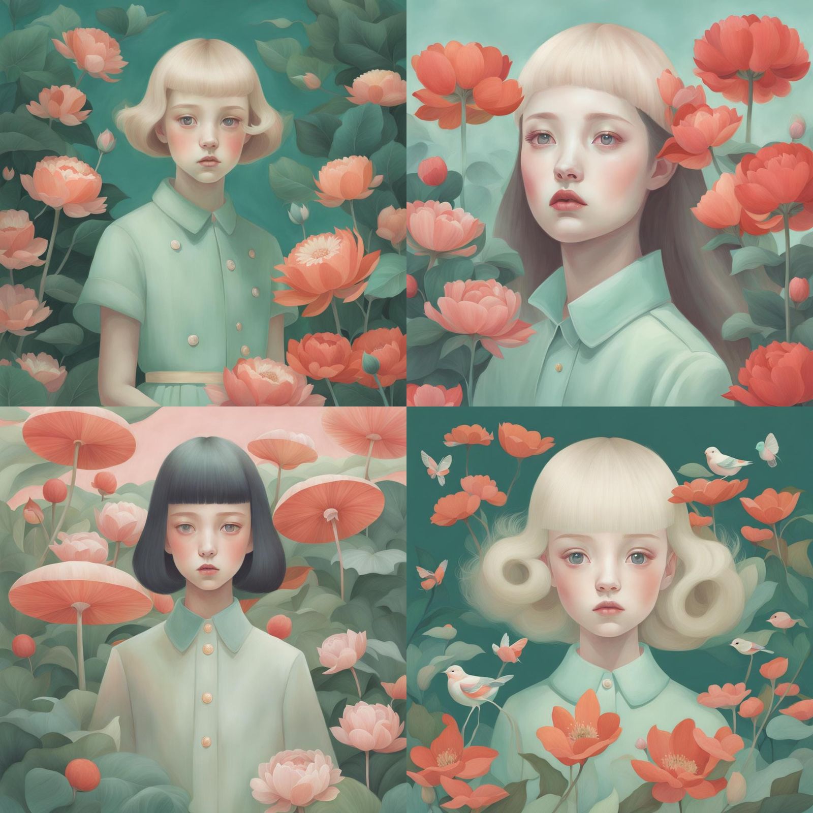 Ethereal Portrait in Digital Illustration Style