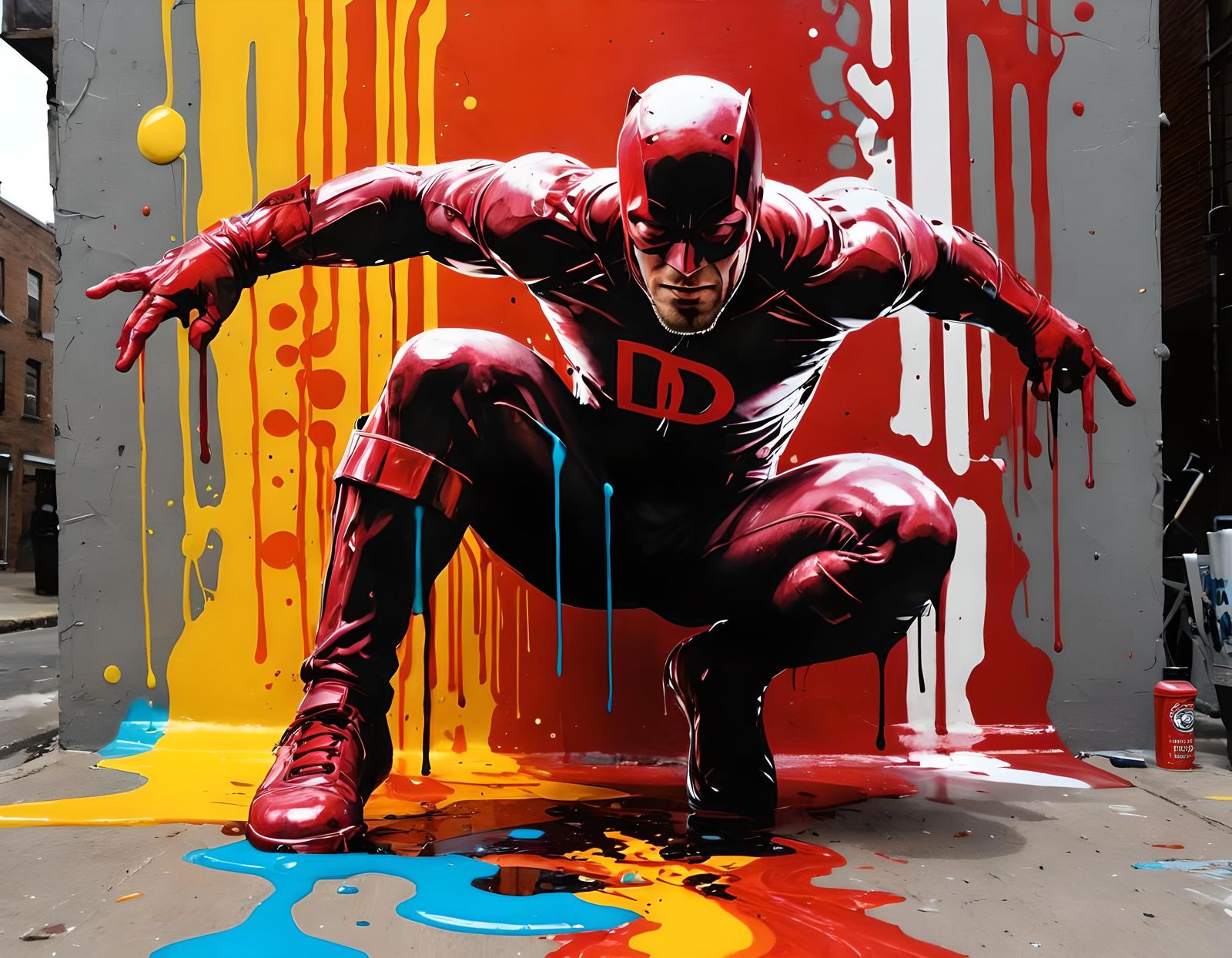 Daredevil Graffiti Art in Street Style