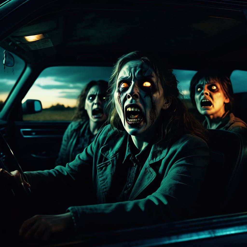 Terrifying Family Confrontation in Dark Fantasy Style