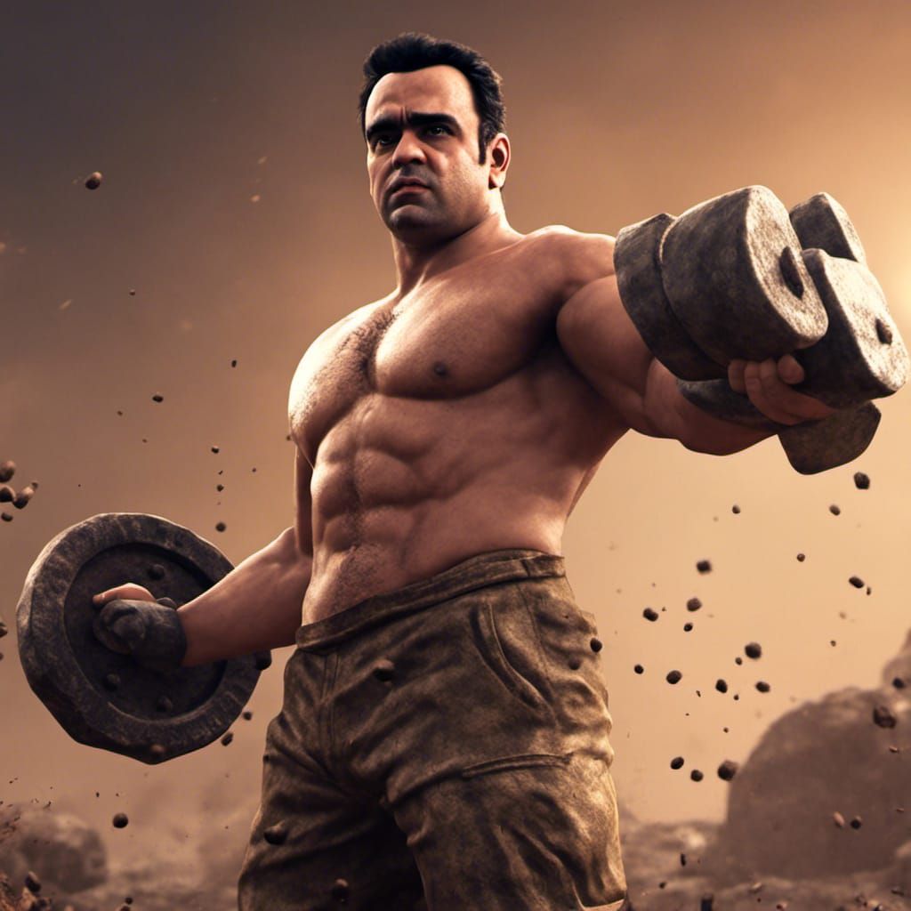 Photorealistic Body Builder Posing