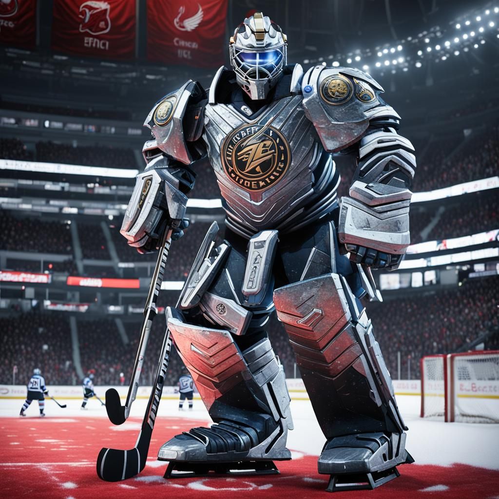 Zeus Robot Cheers Hockey Team in Sci-Fi Style