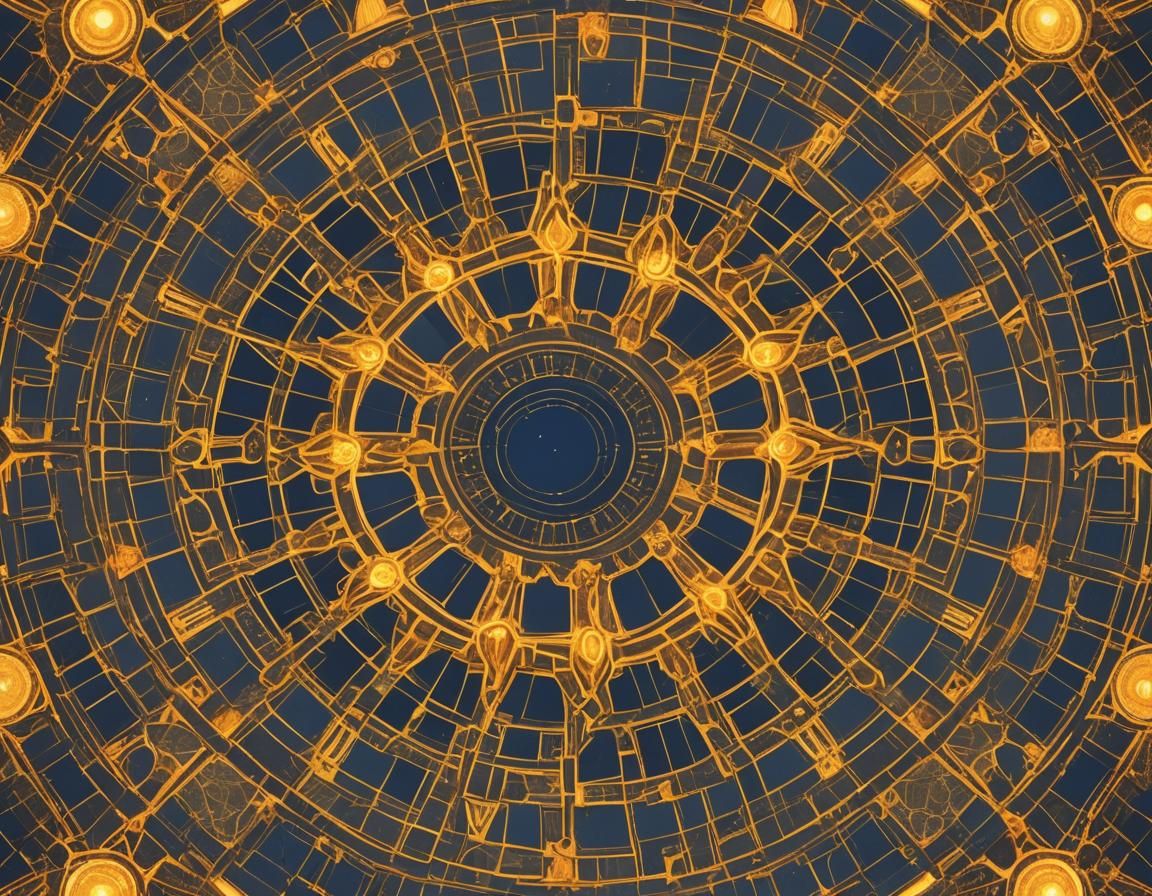 Abstract Solar Kaleidoscope Art
