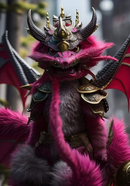 Pink Ornate Dragon