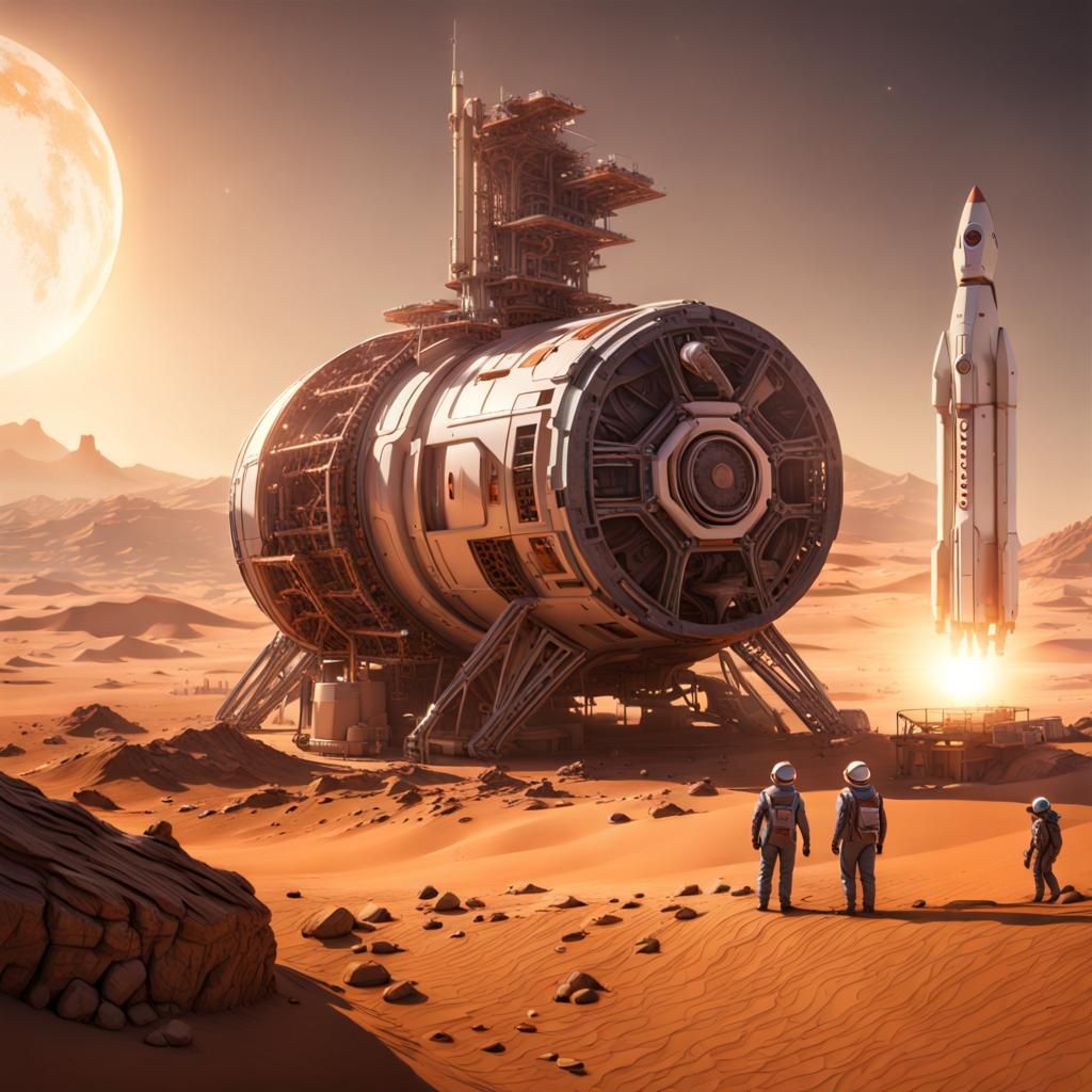 Giant terraforming engine on a remote planet.