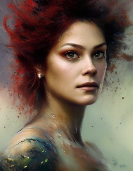 Victorian Ariel Portrait with Speedpaint Graffiti Effects