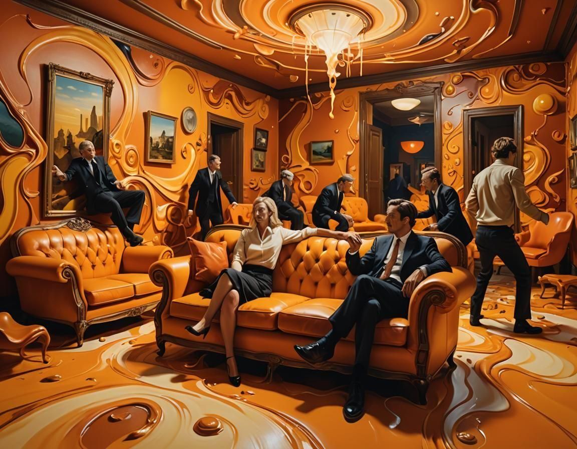 Surreal Couch Revenge: A Salvador Dali Inspired Vision