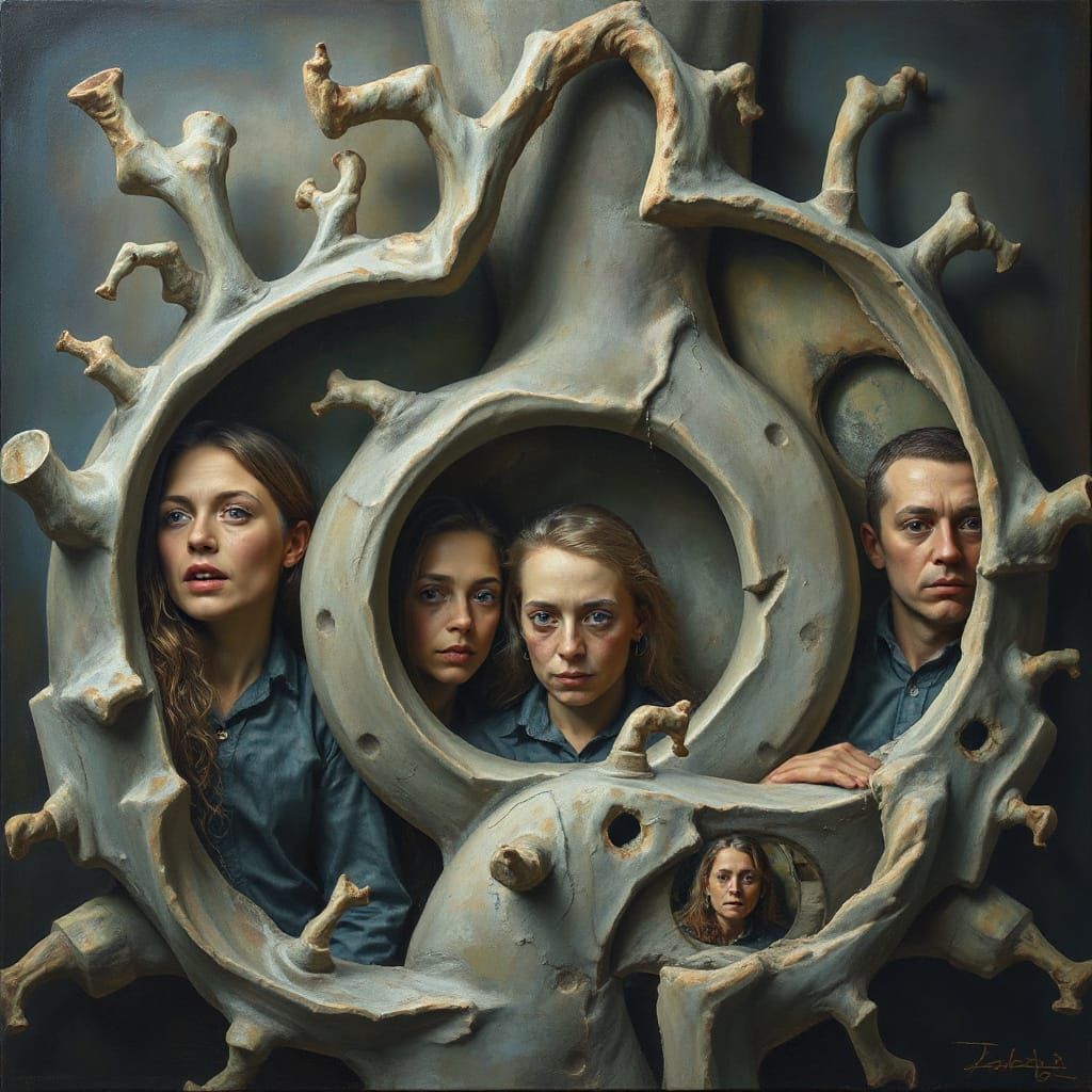 Surreal Labyrinth: Dreamlike Figures in Soft Cells