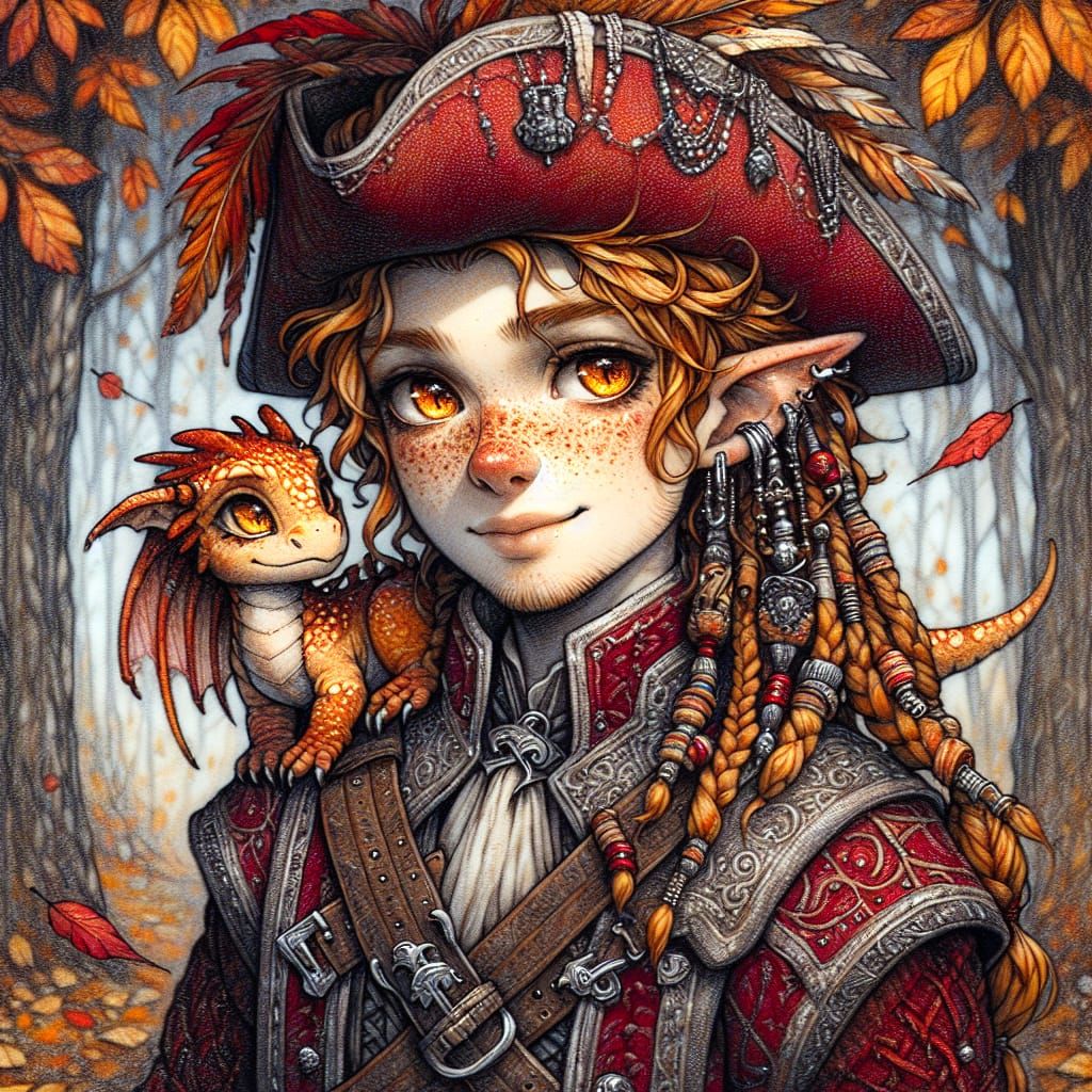 Carnedorn The Rouge with his friend Fluffy stroll through th...