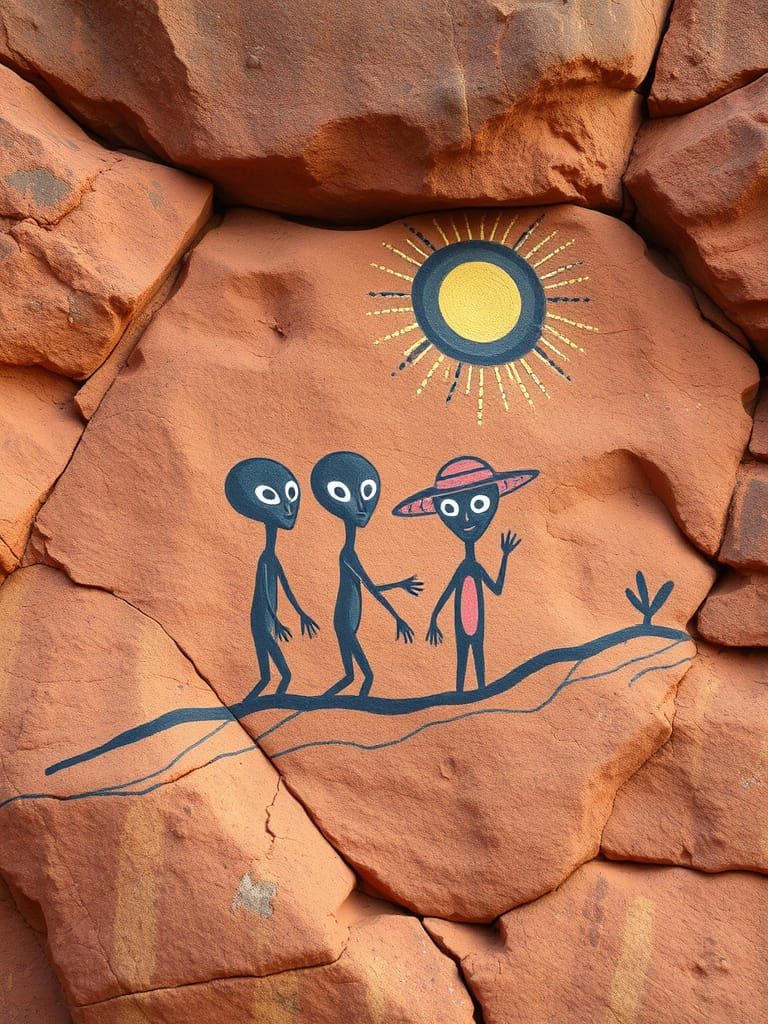 Aboriginal Rock Art Depicts Extraterrestrial Encounter