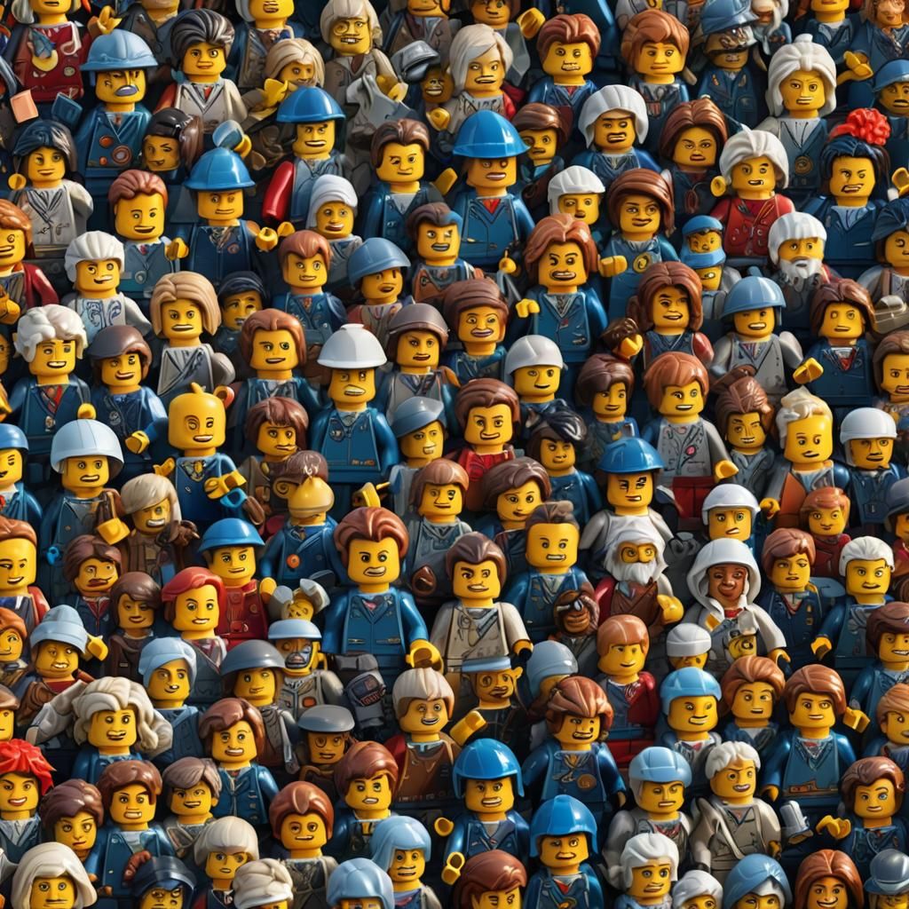 Lego Figures Doing Random Jobs: Hyperdetailed Art