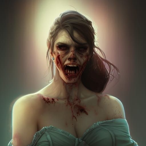 Hyperdetailed Zombie Portrait in Russia, Concept Art