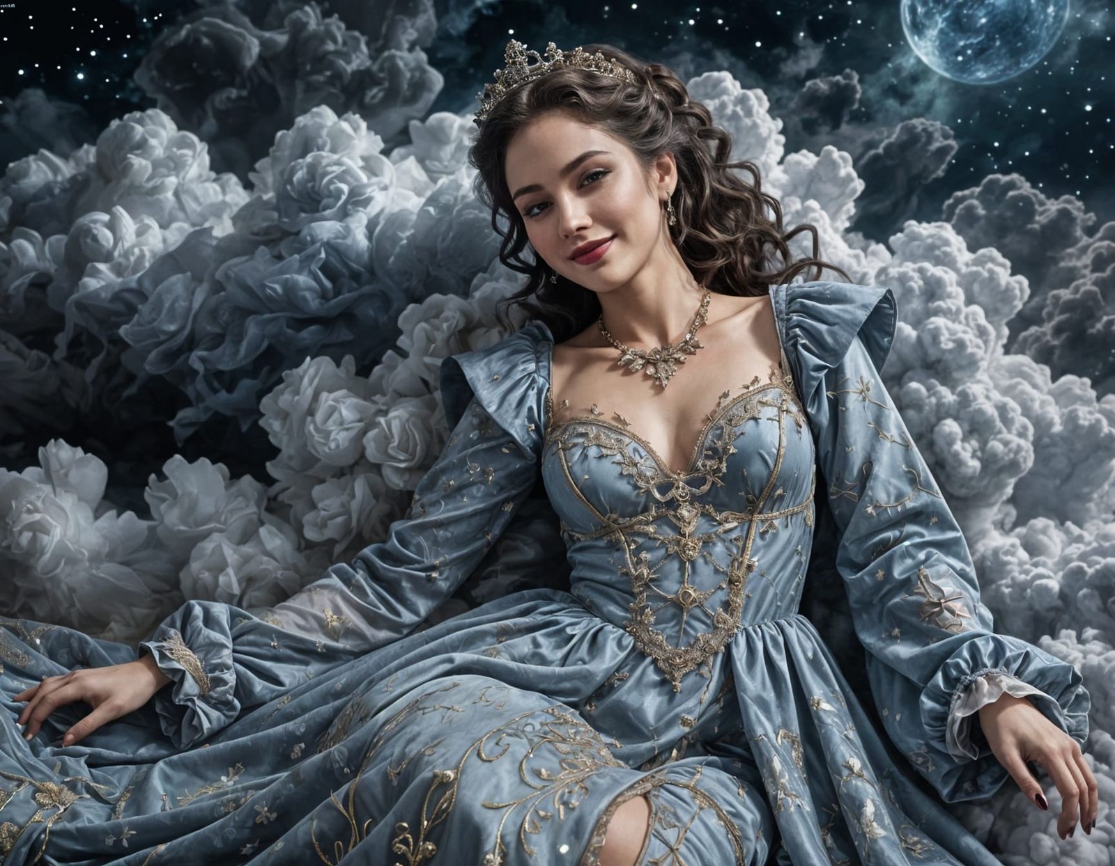 Goddess of the Universe in Ethereal Attire