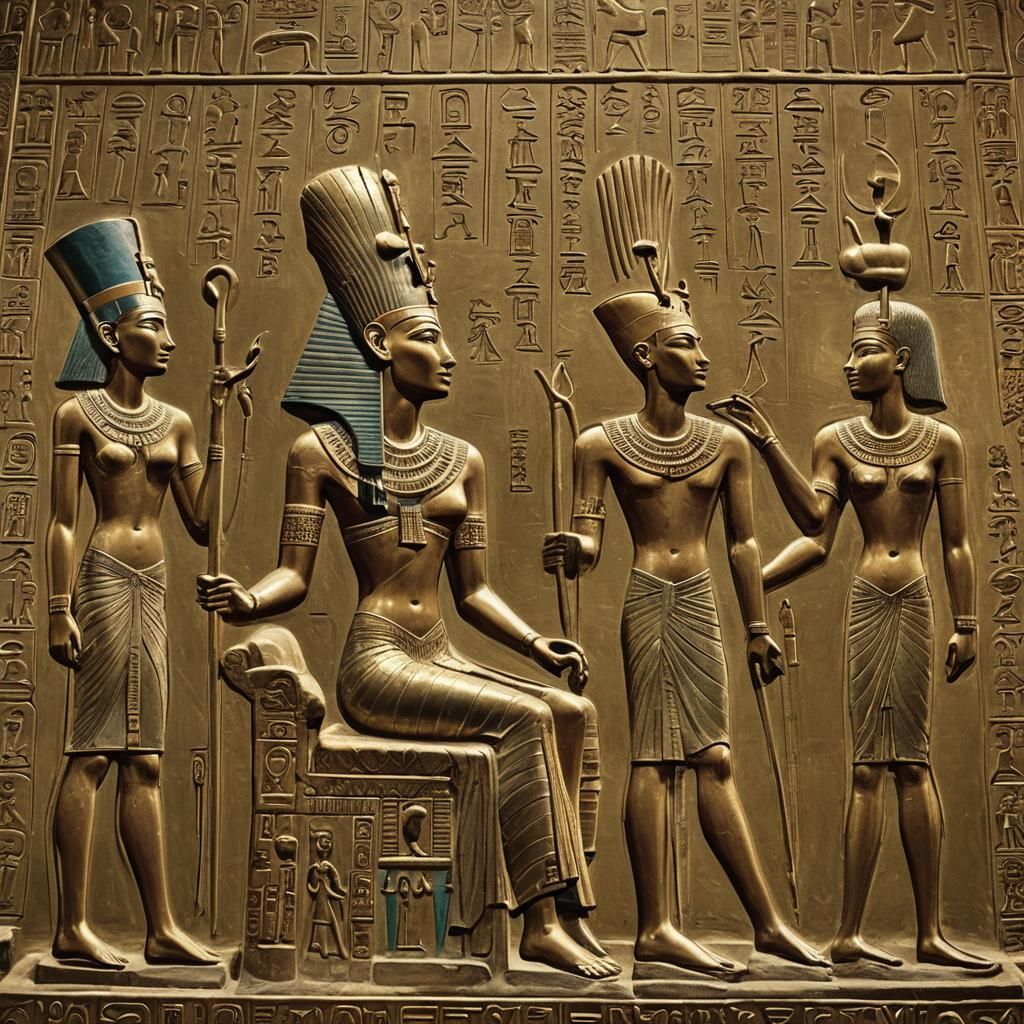 Ramses II and Nefertiti: Historical Photograph of Egyptian R...